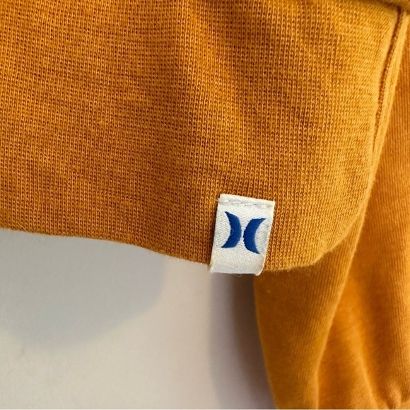 Hurley Crop Fleece Graphic Hoodie Golden Yellow Womens Sz. Medium - Picture 4 of 8